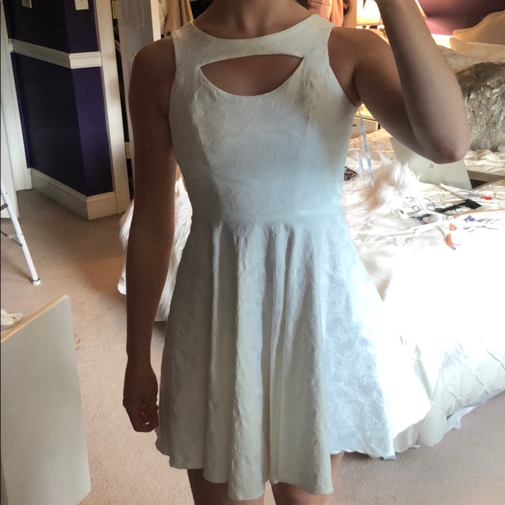 White cut out dress